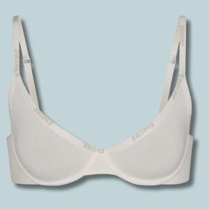 SKIMS Logo Underwire Demi Bra in Stretch-cotton NWT